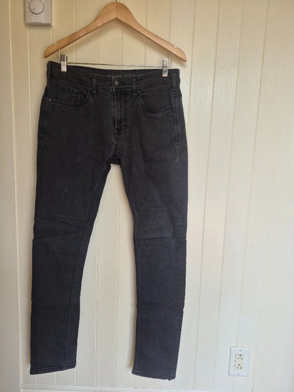 BUFFALO David Bitton Max-X Skinny Stretch Jeans W32 L32 Black Wash Denim